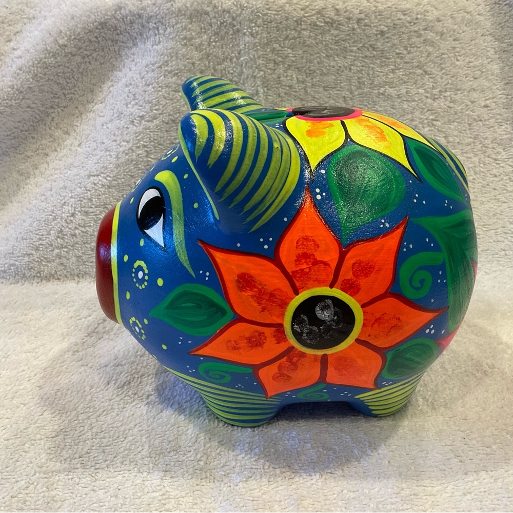 hand Painted Piggy Bank